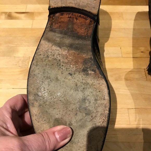 Vintage Bruno Magli Men's Leather Loafers with Tassels Size 10 - Picture 7 of 12